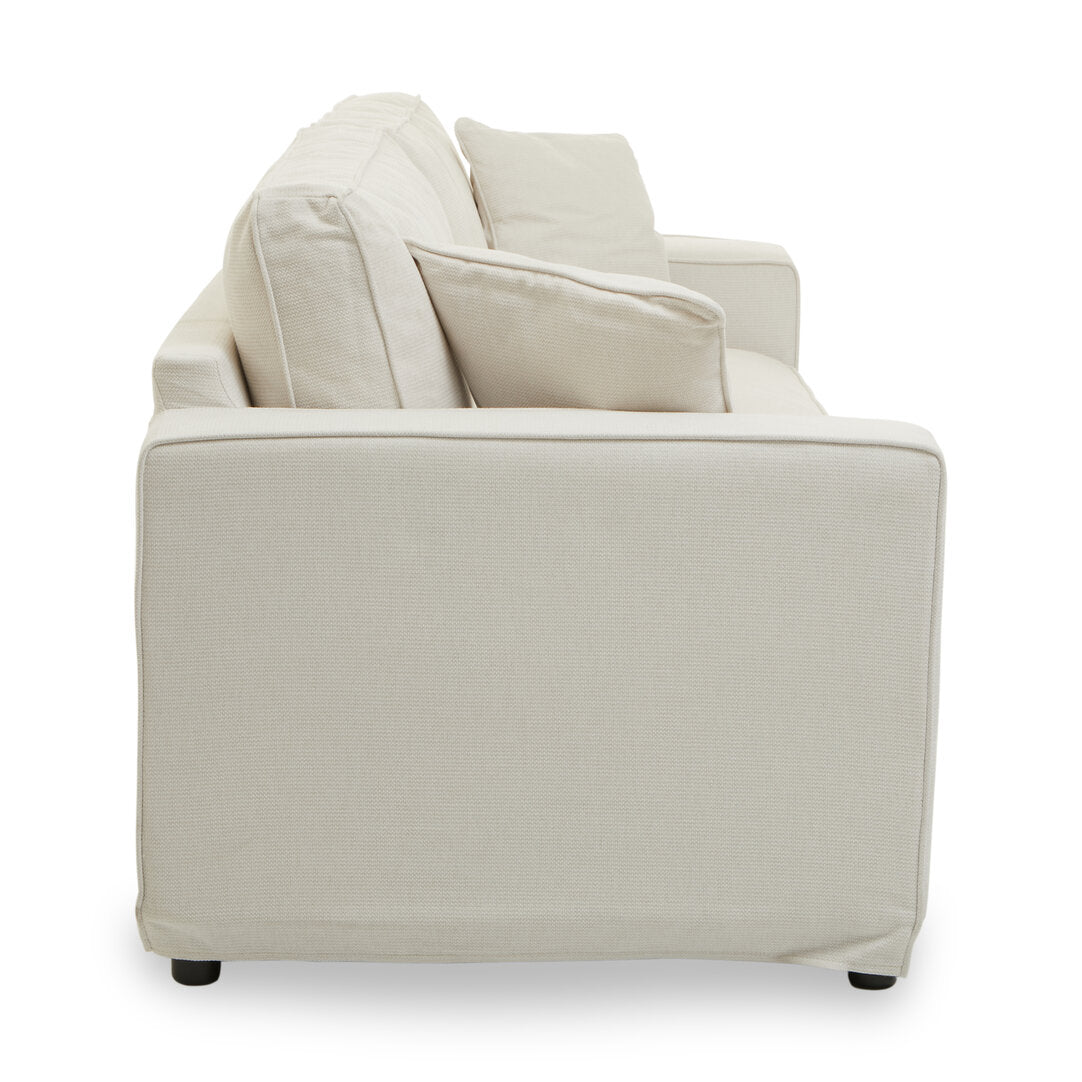 Seville 3 Seat Cream Fabric Sofa