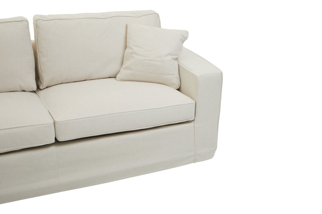 Seville 3 Seat Cream Fabric Sofa