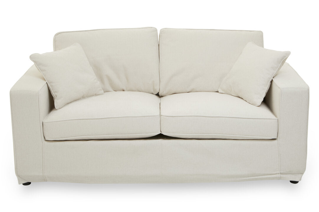 Seville 2 Seat Cream Fabric Sofa