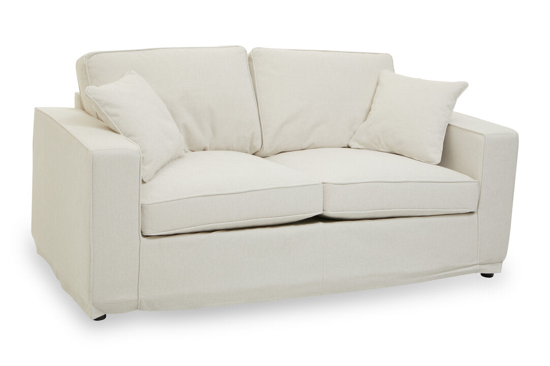 Seville 2 Seat Cream Fabric Sofa