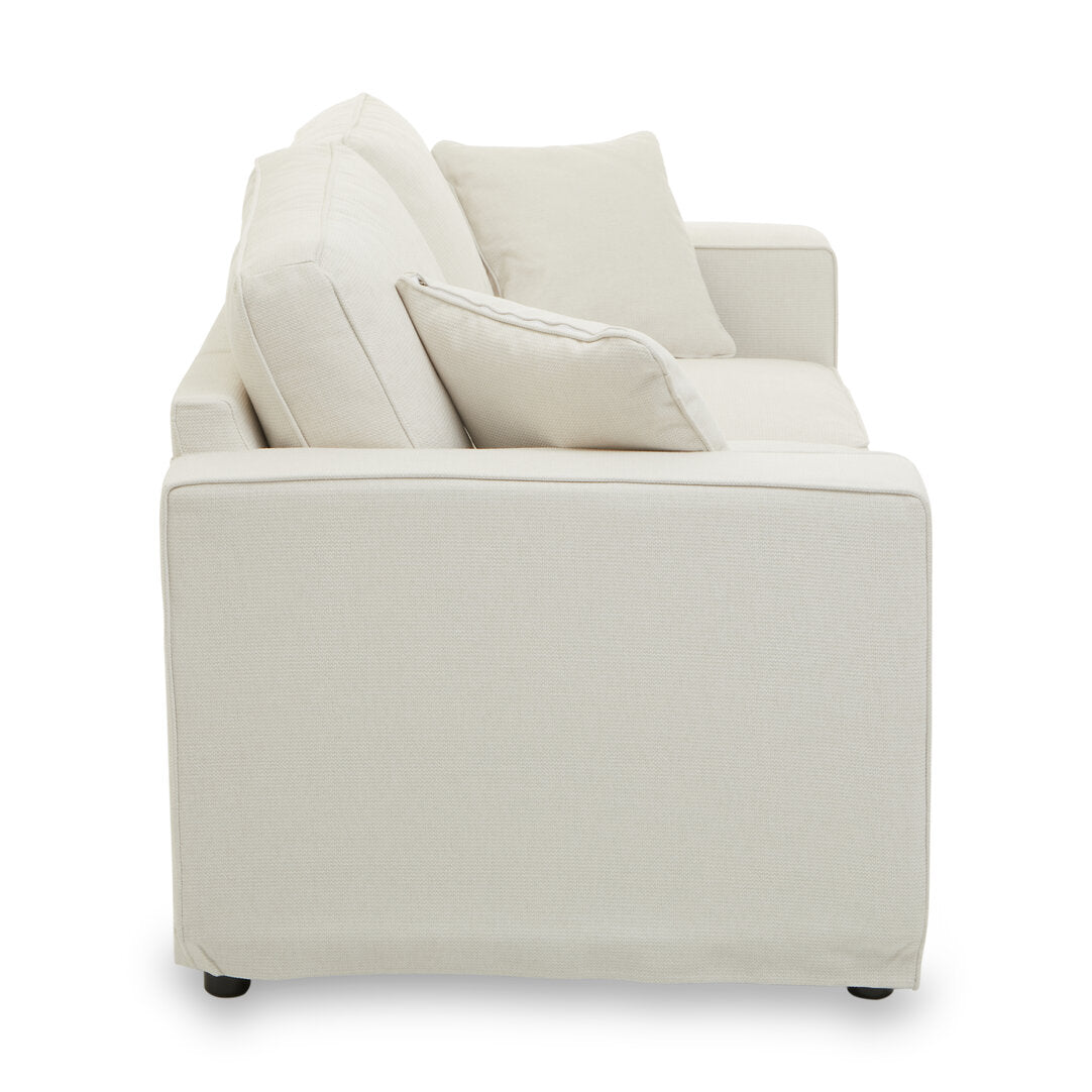 Seville 2 Seat Cream Fabric Sofa