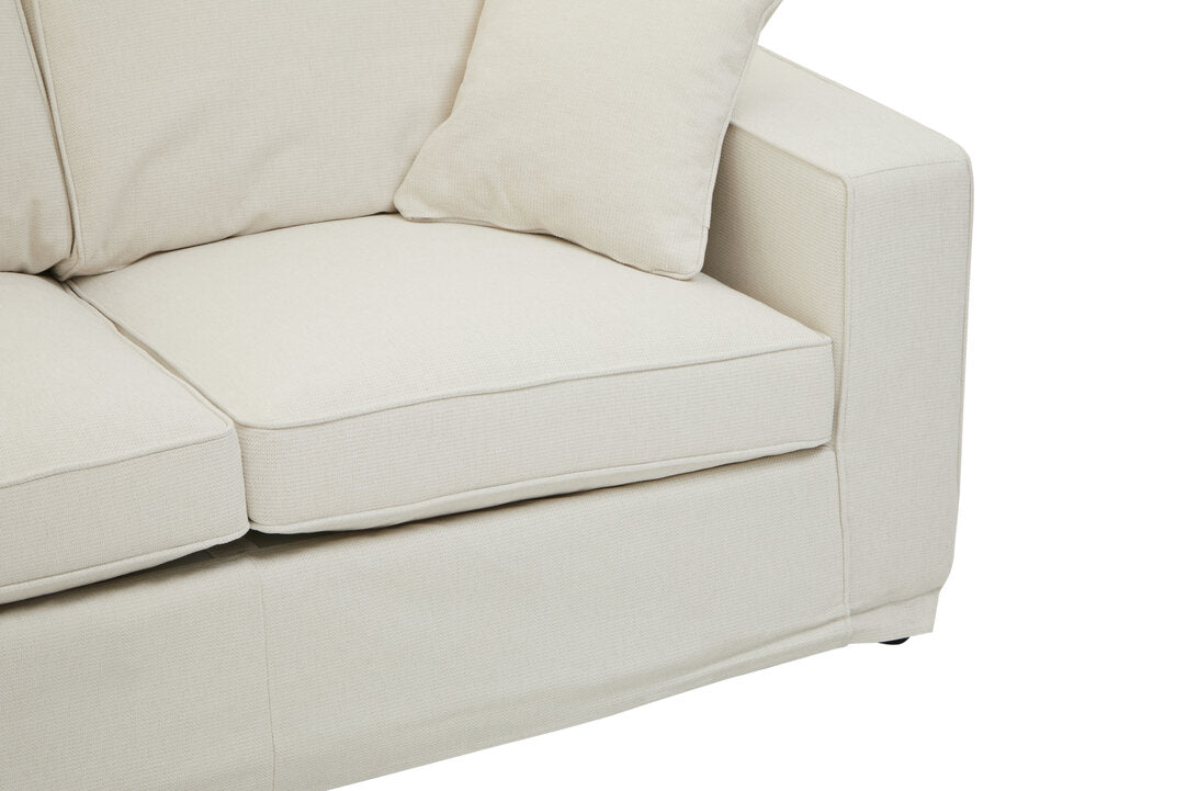 Seville 2 Seat Cream Fabric Sofa