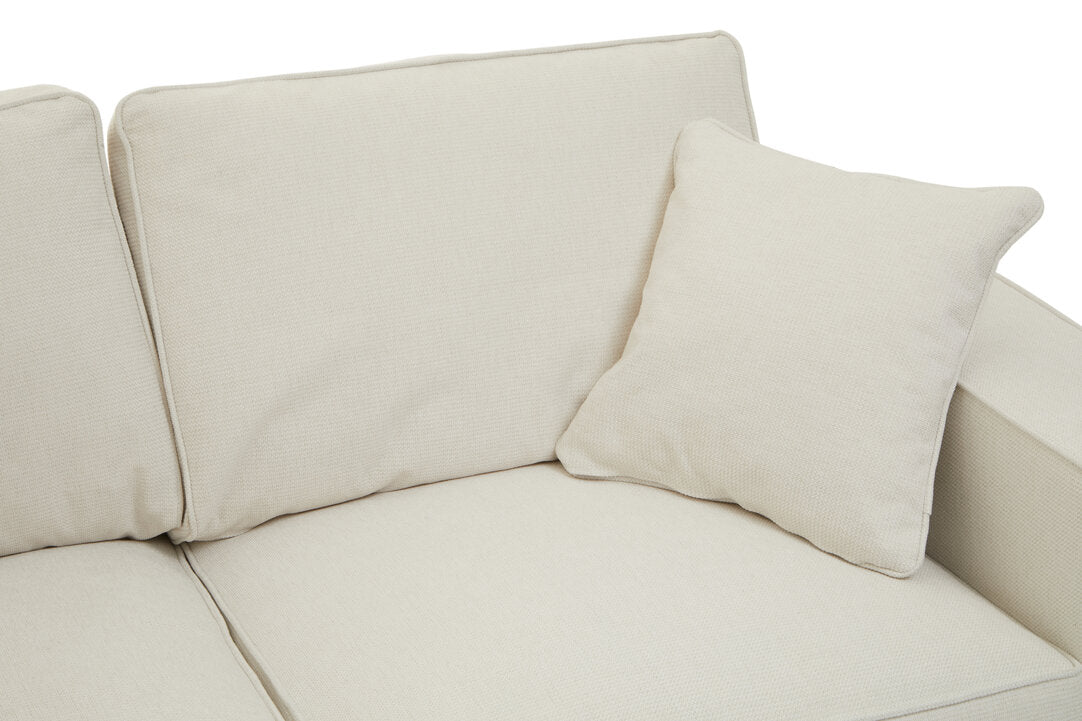 Seville 2 Seat Cream Fabric Sofa
