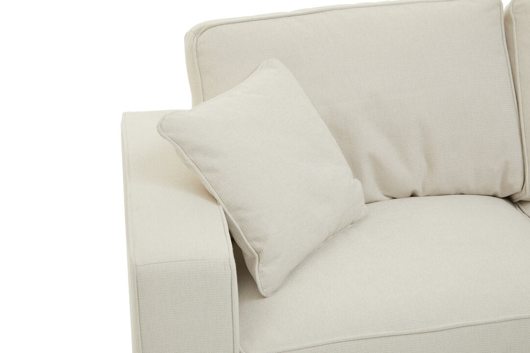 Seville 2 Seat Cream Fabric Sofa