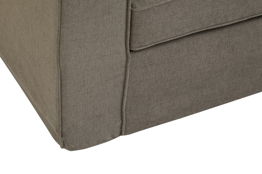 Seville 3 Seat Grey Fabric Sofa
