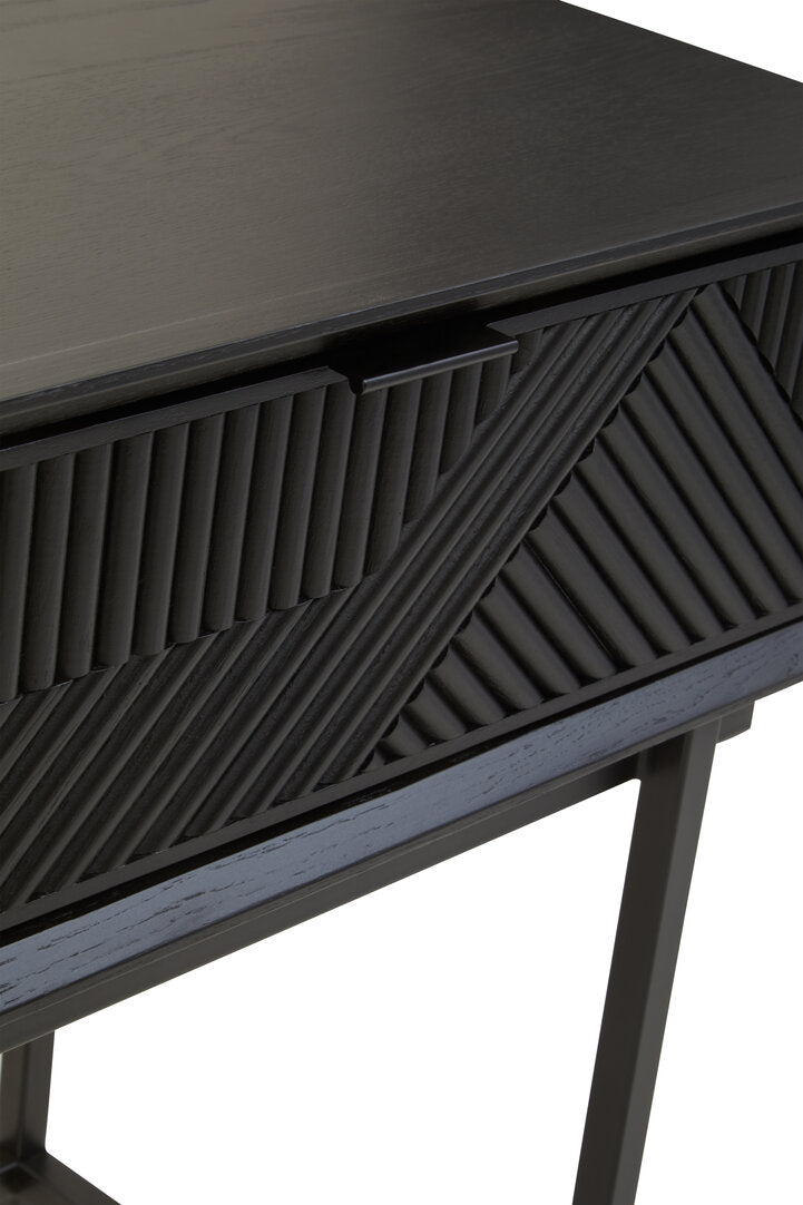 Granada Black Finish Console Table with 2 Drawers