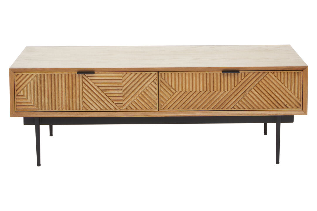 Granada Natural Finish Coffee Table with Drawers