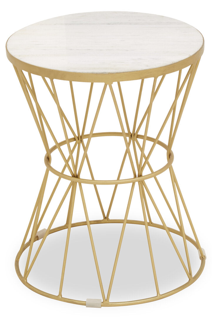 Aurora Side Table With Pinched Base