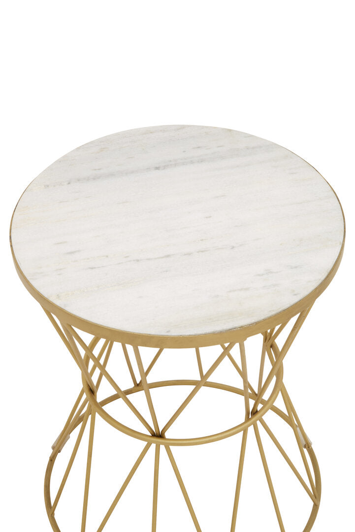 Aurora Side Table With Pinched Base