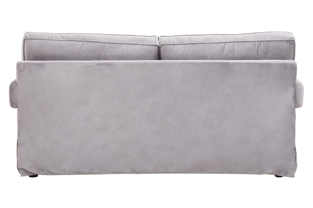 Whitby Two Seat Grey Velvet Sofa