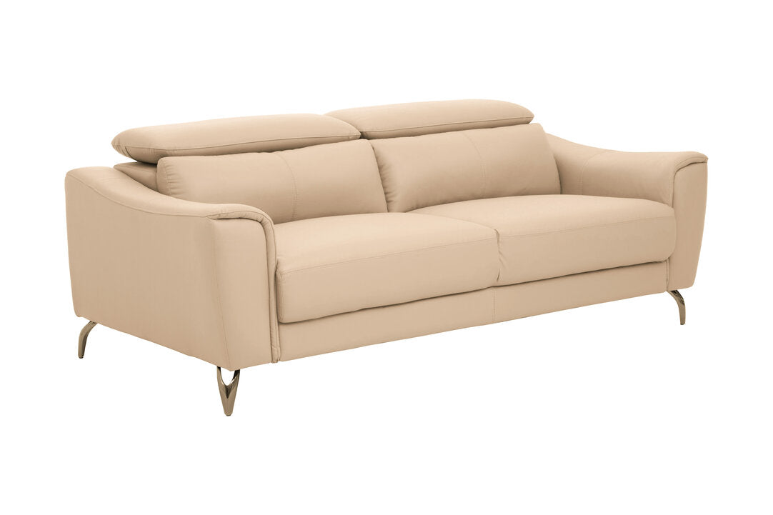 Penzance 3 Seat Stone Leather Sofa