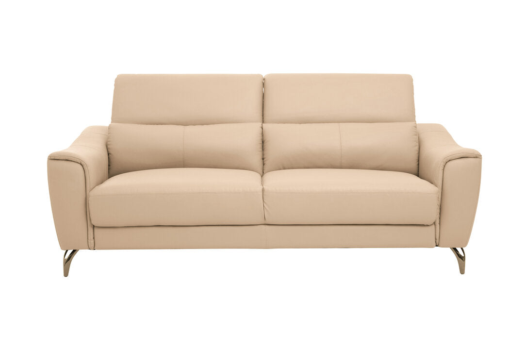 Penzance 3 Seat Stone Leather Sofa