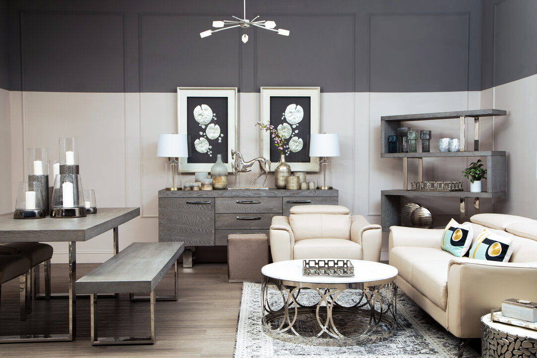 Penzance 3 Seat Stone Leather Sofa