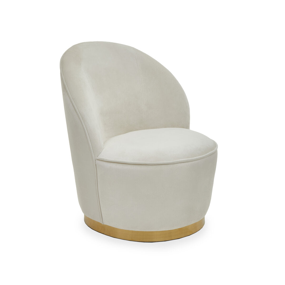 Verona Tamra Cream Velvet Gold Base Chair