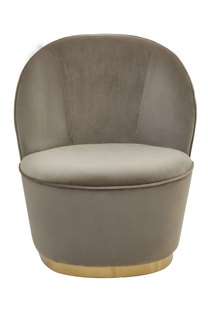 Verona Tamra Mink Velvet Gold Base Chair