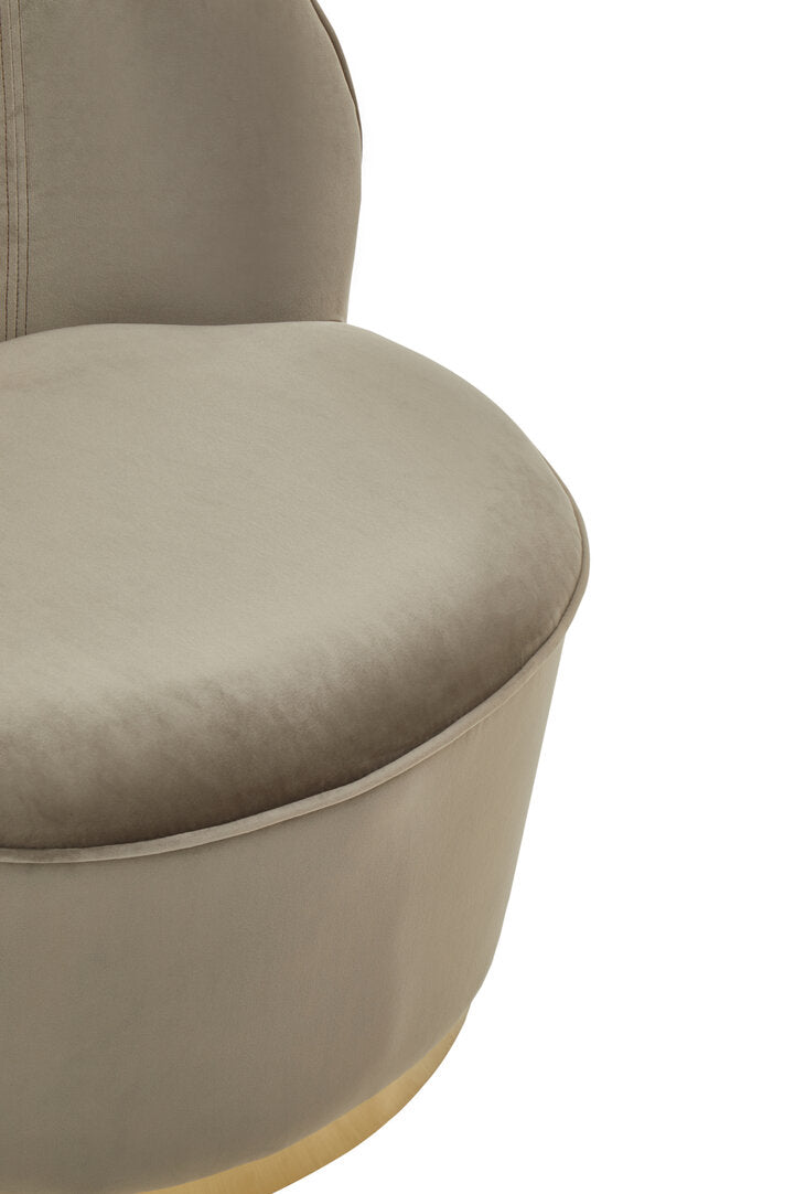 Verona Tamra Mink Velvet Gold Base Chair