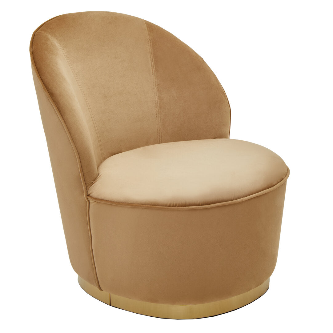 Devon Beige Velvet Gold Base Chair