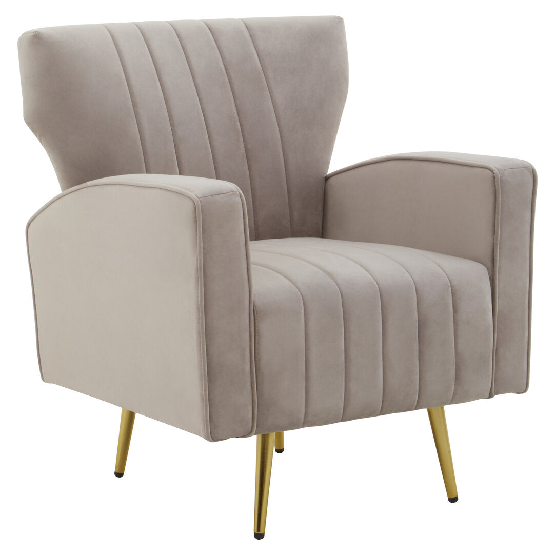 Kensington Mink Velvet Armchair