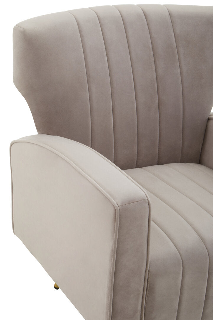 Kensington Mink Velvet Armchair