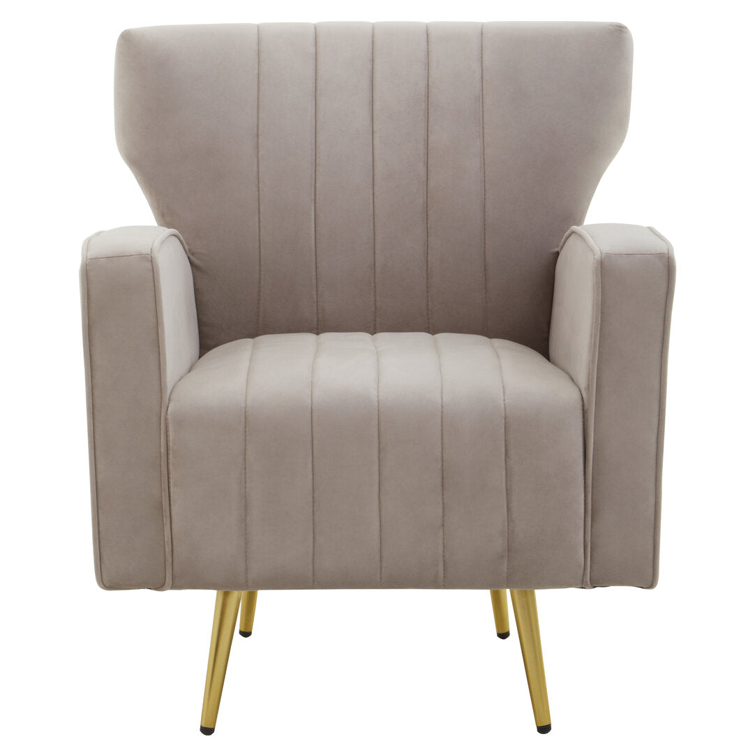 Kensington Mink Velvet Armchair