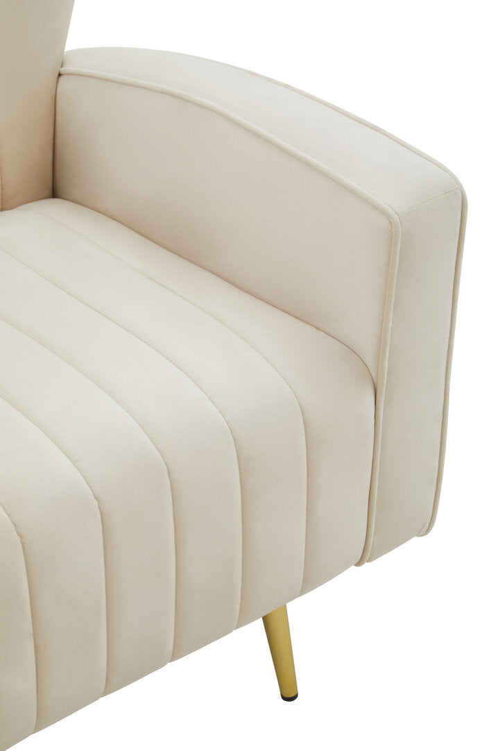 Kensington Natural Velvet Armchair