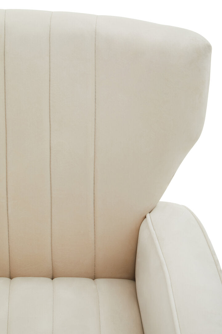 Kensington Natural Velvet Armchair