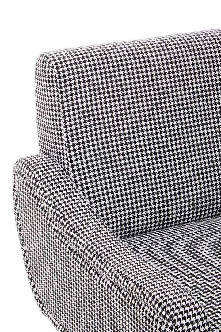 Chelsea Black And White Checked Armchair