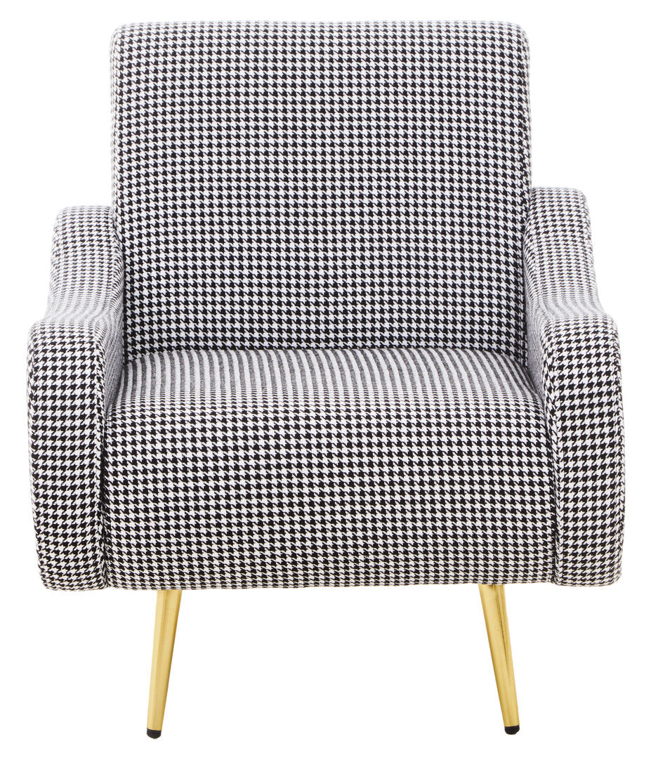 Chelsea Black And White Checked Armchair