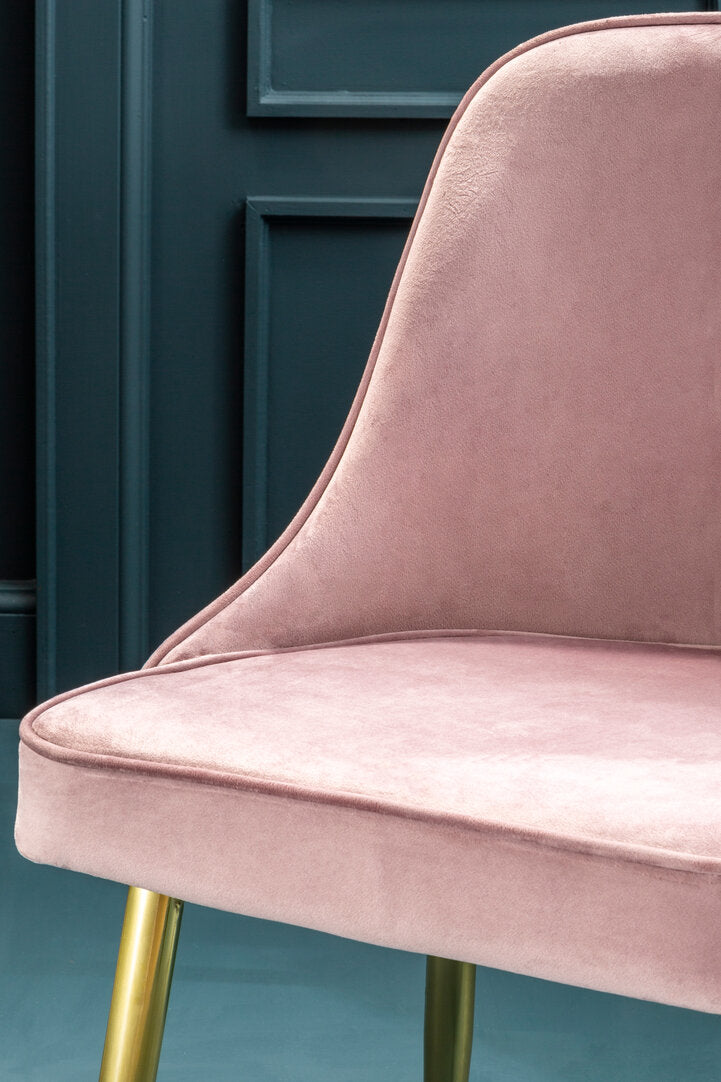 Windsor Dusky Pink Velvet Dining Chair