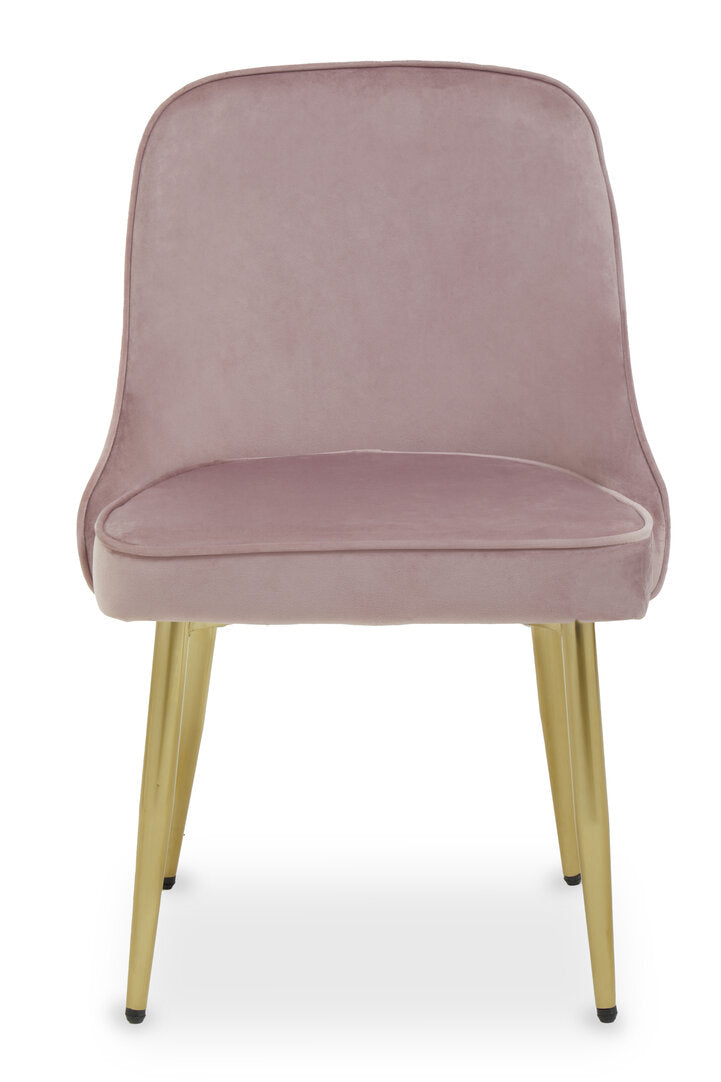 Windsor Dusky Pink Velvet Dining Chair