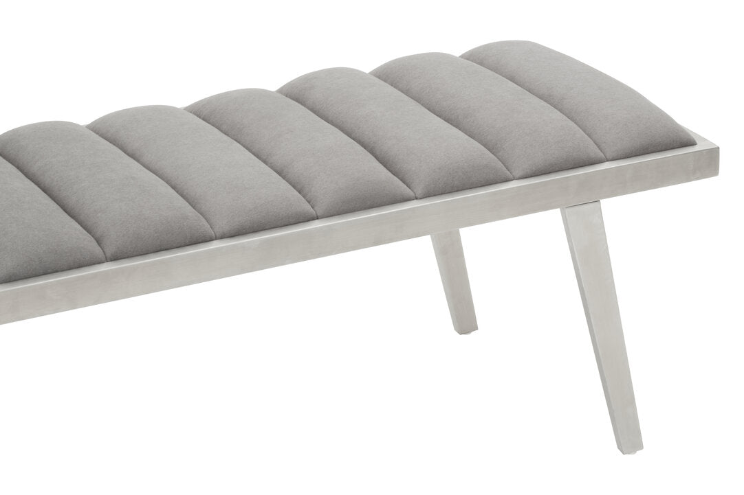 Richmond Grey Bench With Splayed Legs