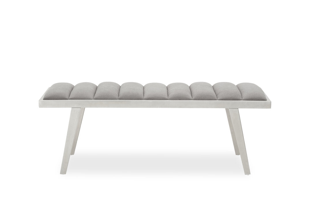 Richmond Grey Bench With Splayed Legs