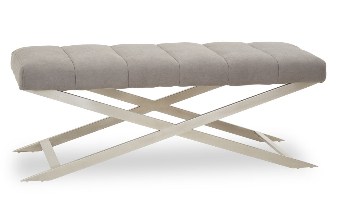 Richmond Grey Bench With Cross Base