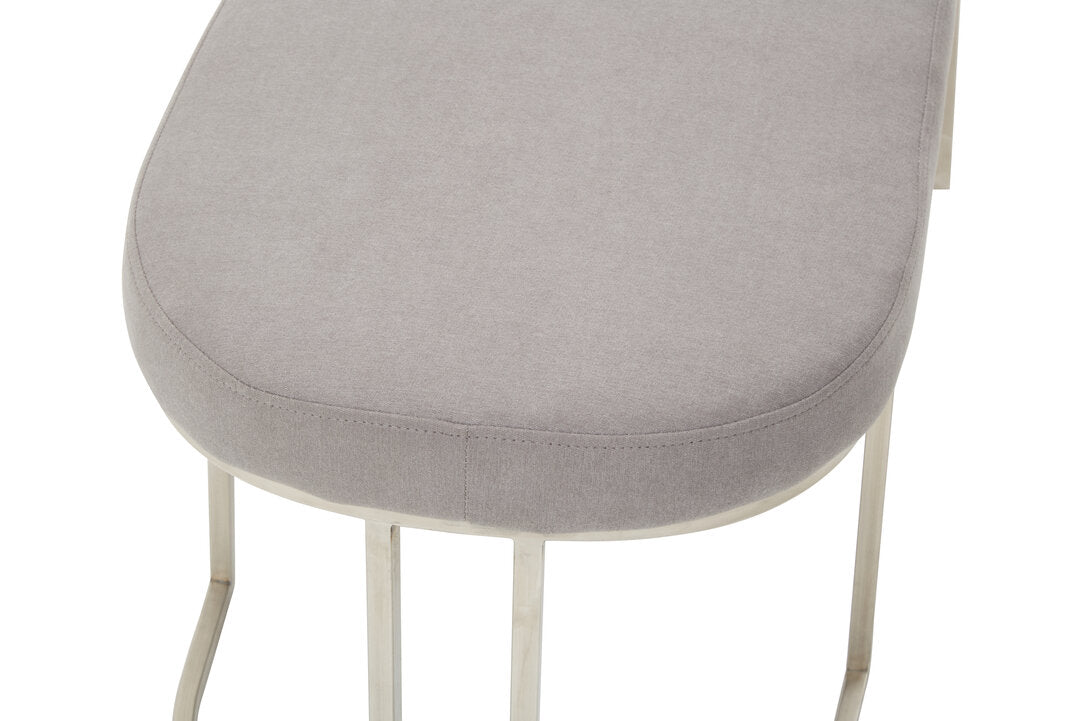 Richmond Grey Bench With Curved Base