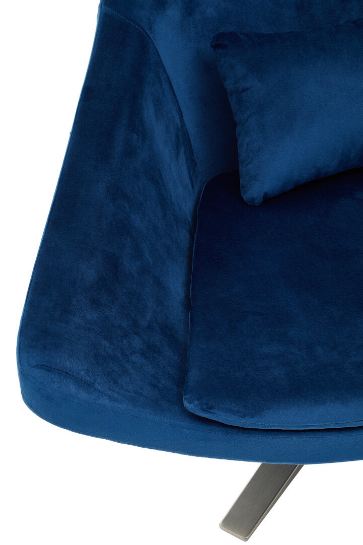 Savoy Navy Velvet Armchair