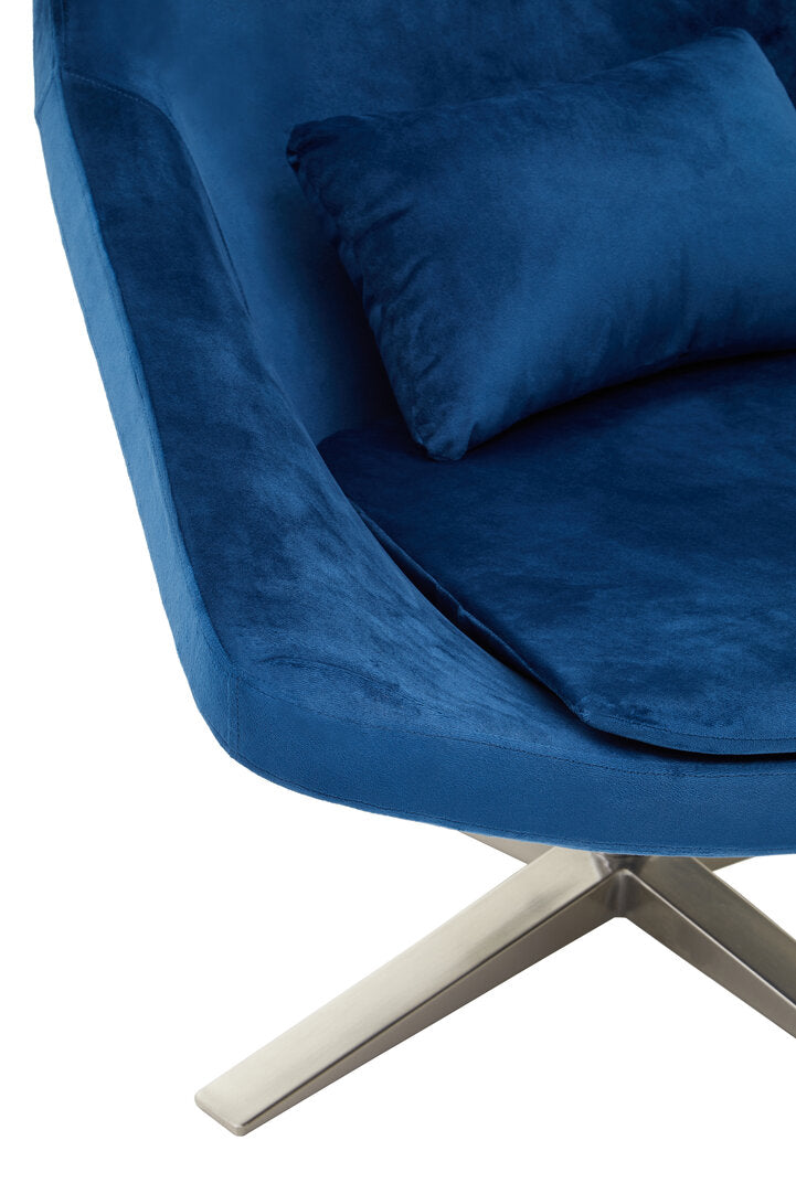 Savoy Navy Velvet Armchair