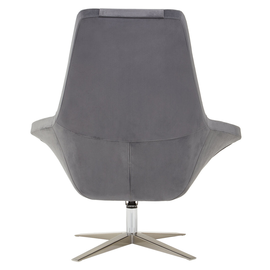 Savoy Grey Velvet Armchair