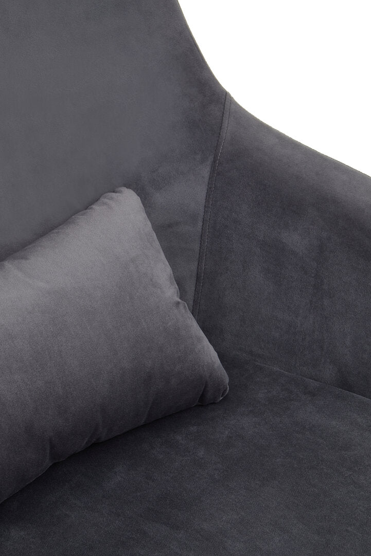 Savoy Grey Velvet Armchair