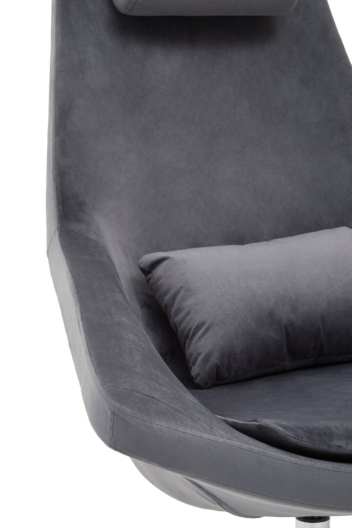 Savoy Grey Velvet Armchair