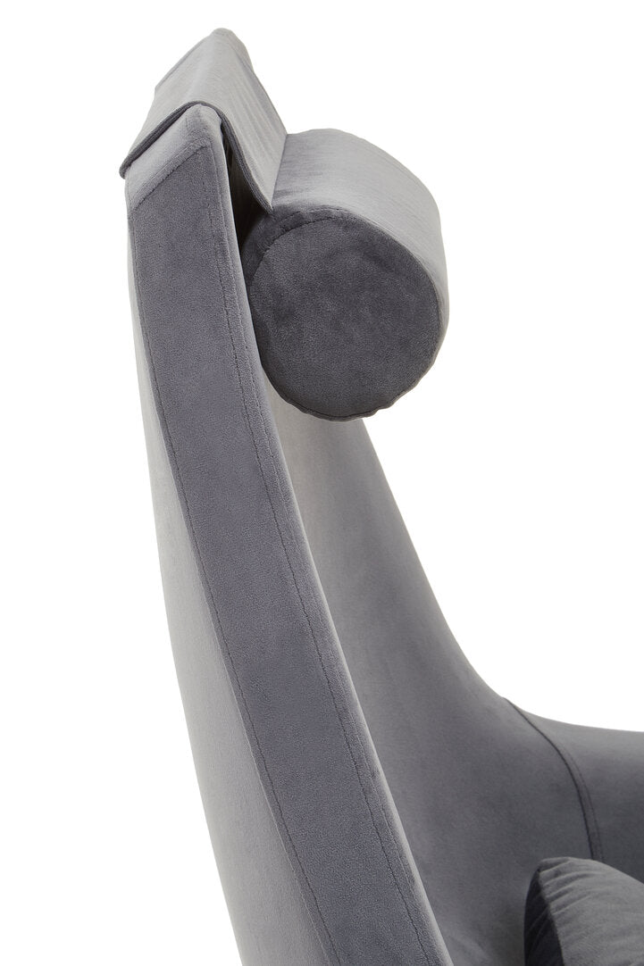 Savoy Grey Velvet Armchair
