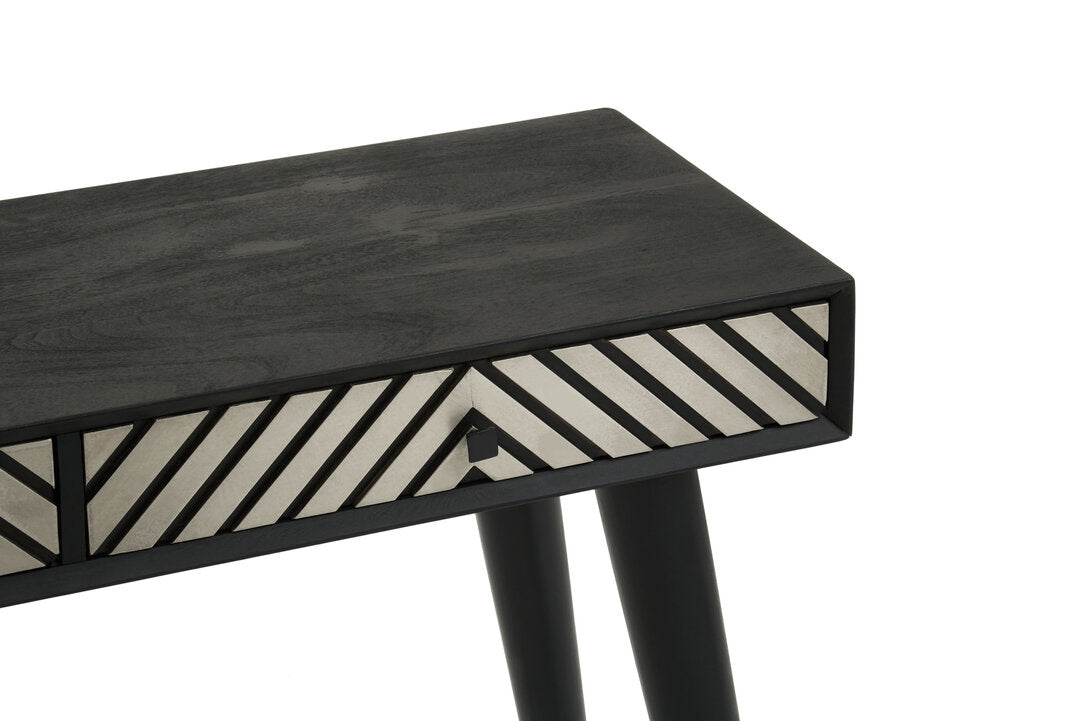 Cordoba Black and White Two Drawer Console Table