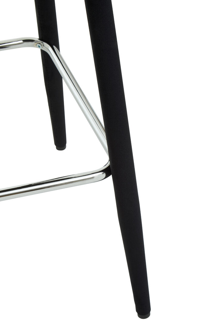 Florence Black Velvet Bar Chair