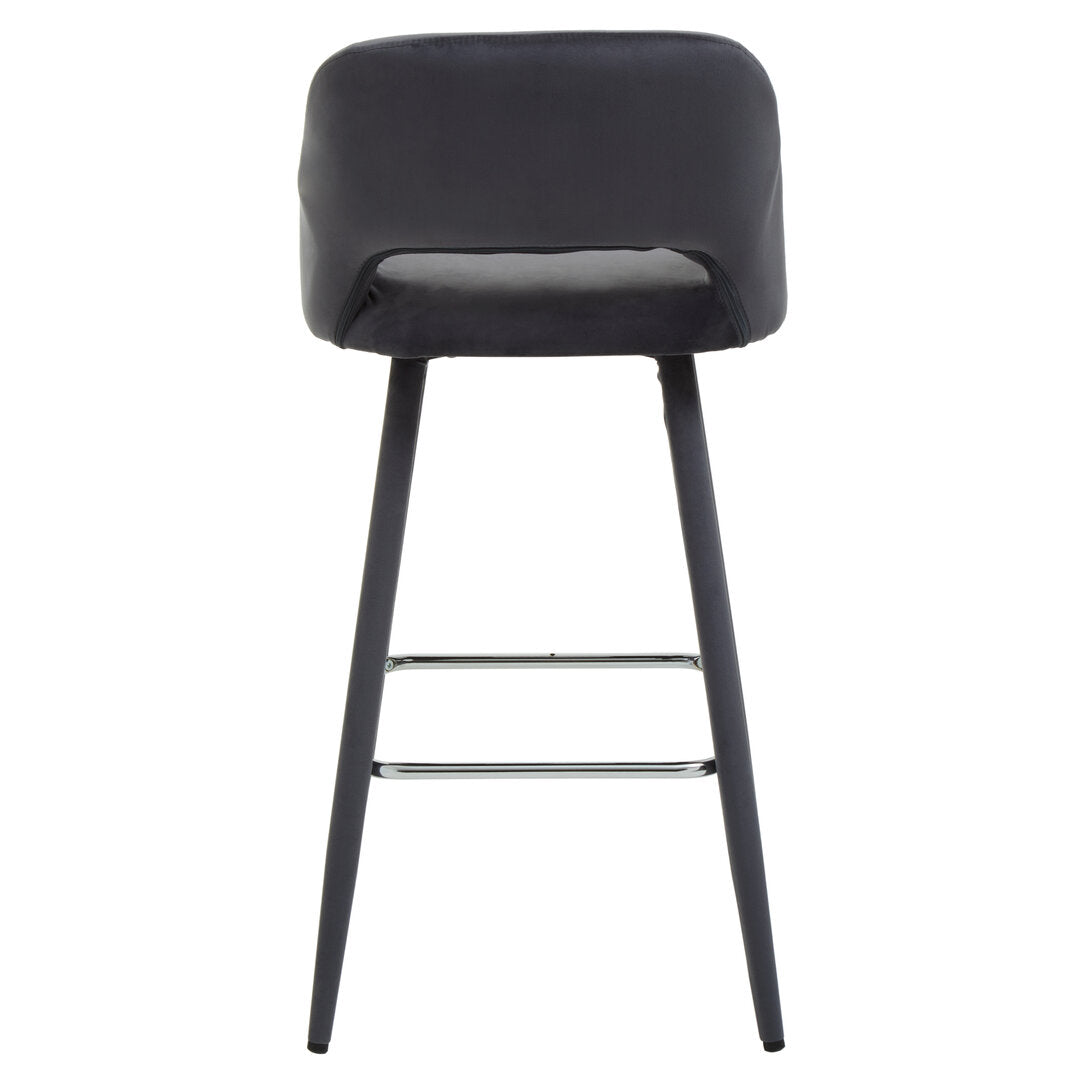 Florence Grey Velvet Bar Chair