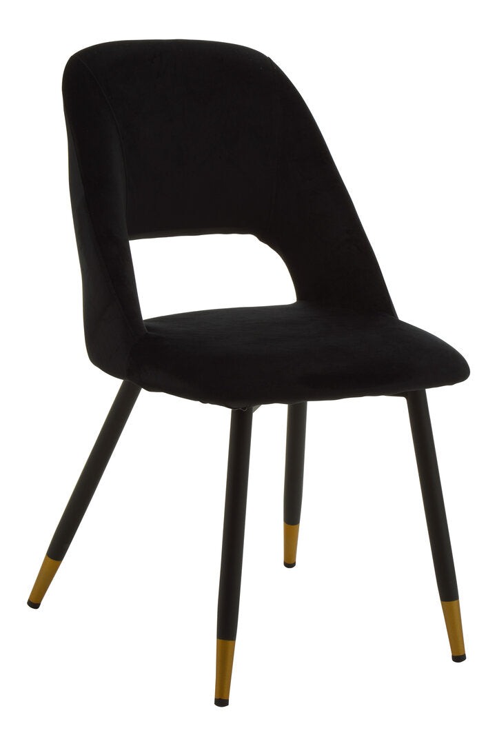 Florence Black Velvet Dining Chair