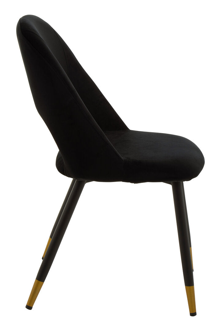 Florence Black Velvet Dining Chair