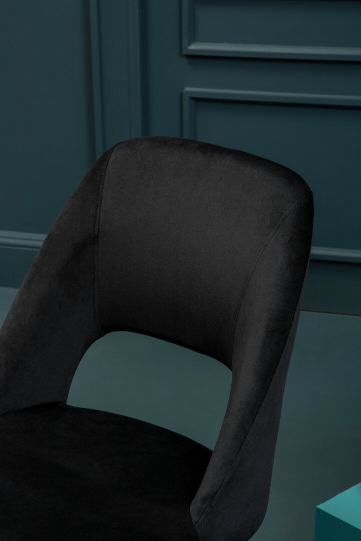 Florence Black Velvet Dining Chair
