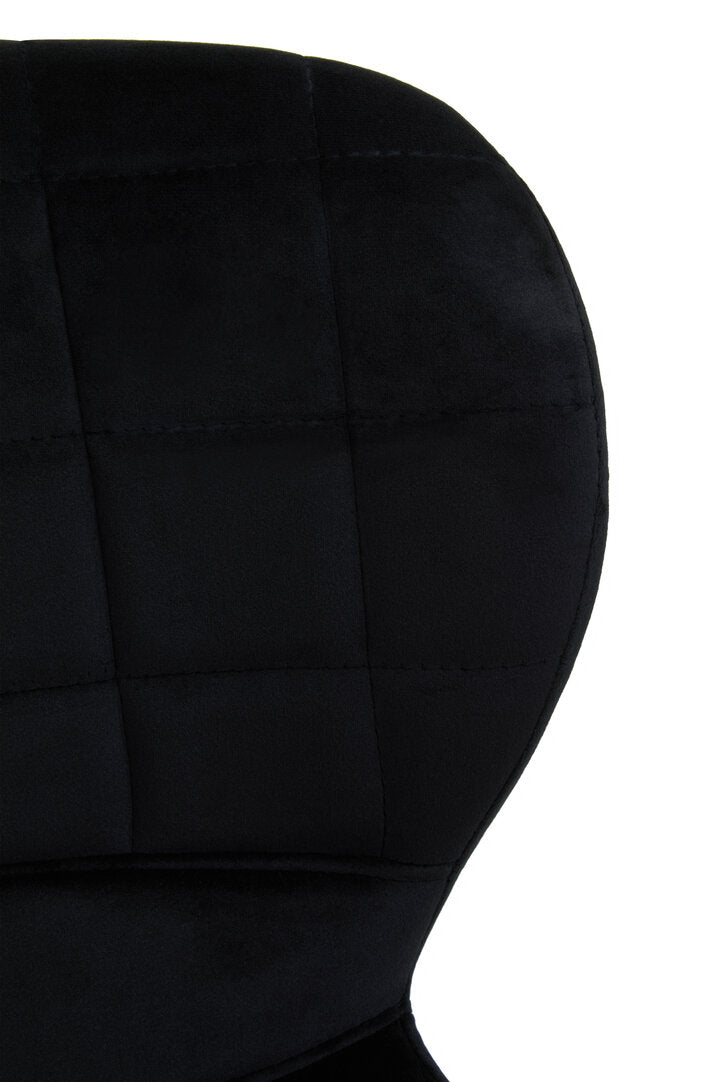 Amalfi Black Velvet Bar Chair