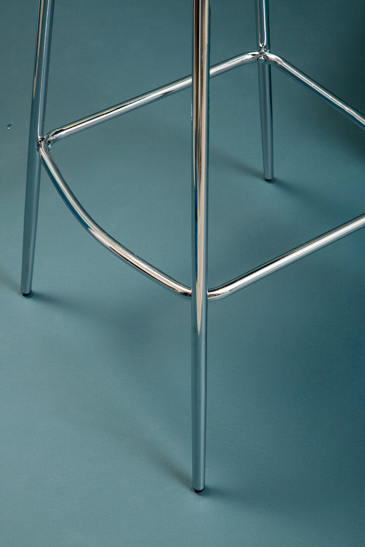 Amalfi Grey Velvet Bar Chair