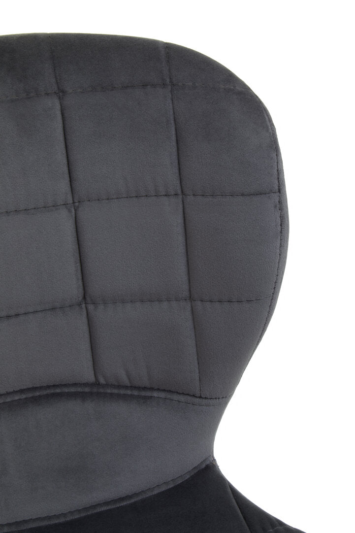 Amalfi Grey Velvet Bar Chair