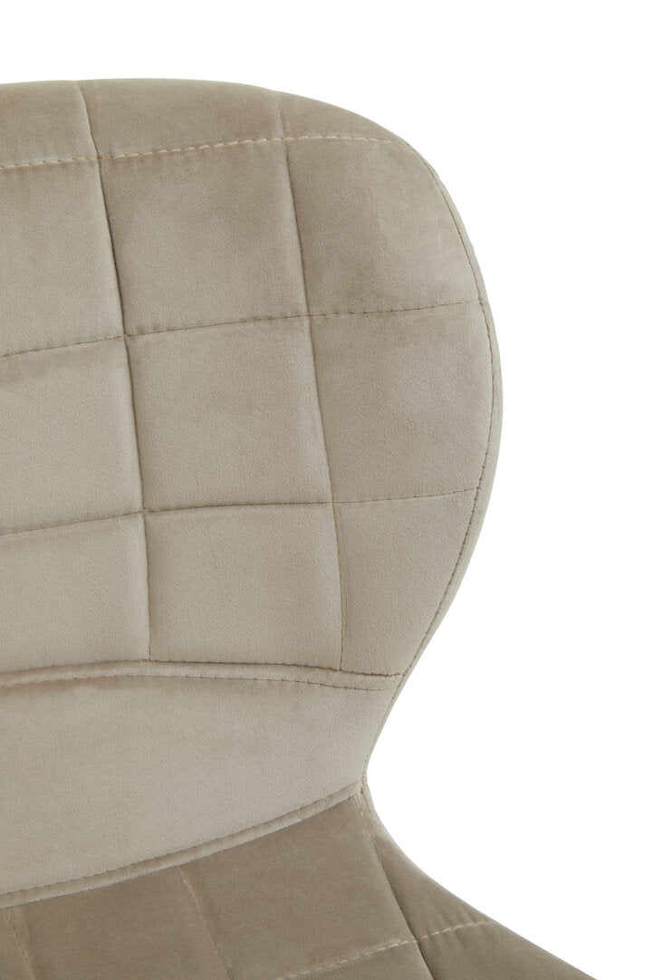 Amalfi Mink Velvet Bar Chair